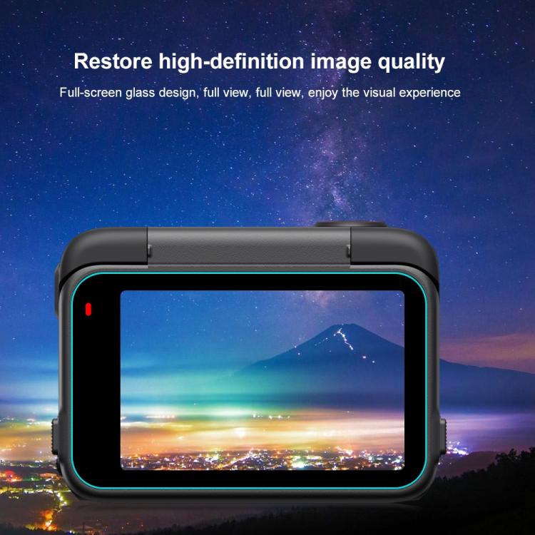 For Insta360 Ace Pro 2 PULUZ 3 in 1 Rear & Front Screen and Lens Tempered Glass Film (Transparent)