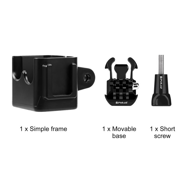 For DJI OSMO Pocket 4 / 4P / 3 PULUZ Protection Frame Cage Expansion Adapter Bracket (Black)