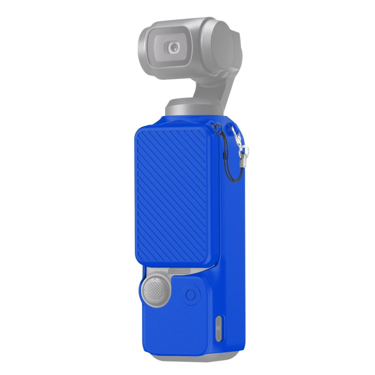 For DJI OSMO Pocket 3 PULUZ 2 in 1 Silicone Cover Case Set with Strap, Silicone Cover(Black), Silicone Cover(Grey), Silicone Cover(Blue)