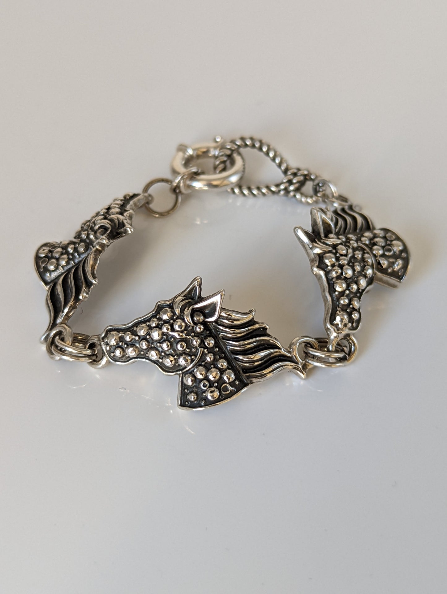 Silver Steed Dappled Silver Horse Bracelet