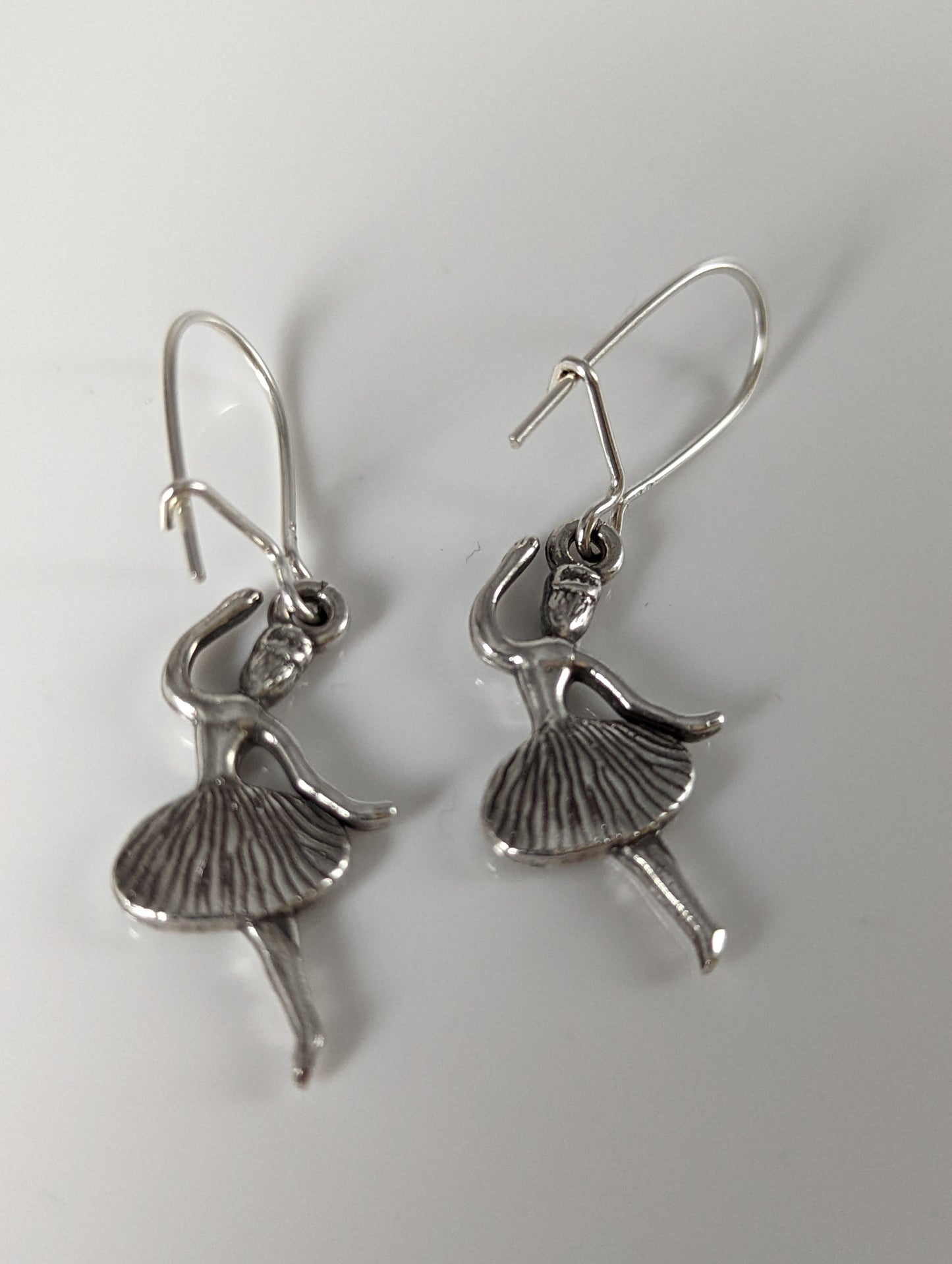 Silver Steed Ballet Dancer Dropped Earrings