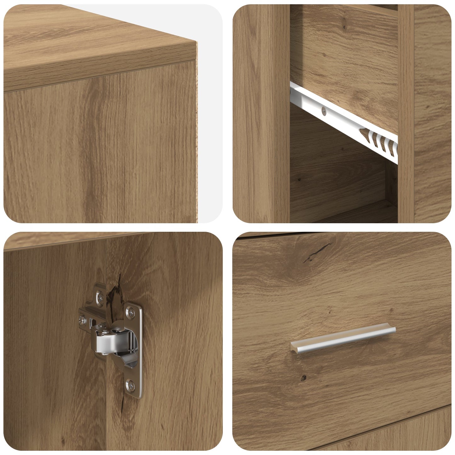 Corner Desk Artisan Oak 102x88x75 cm Engineered Wood