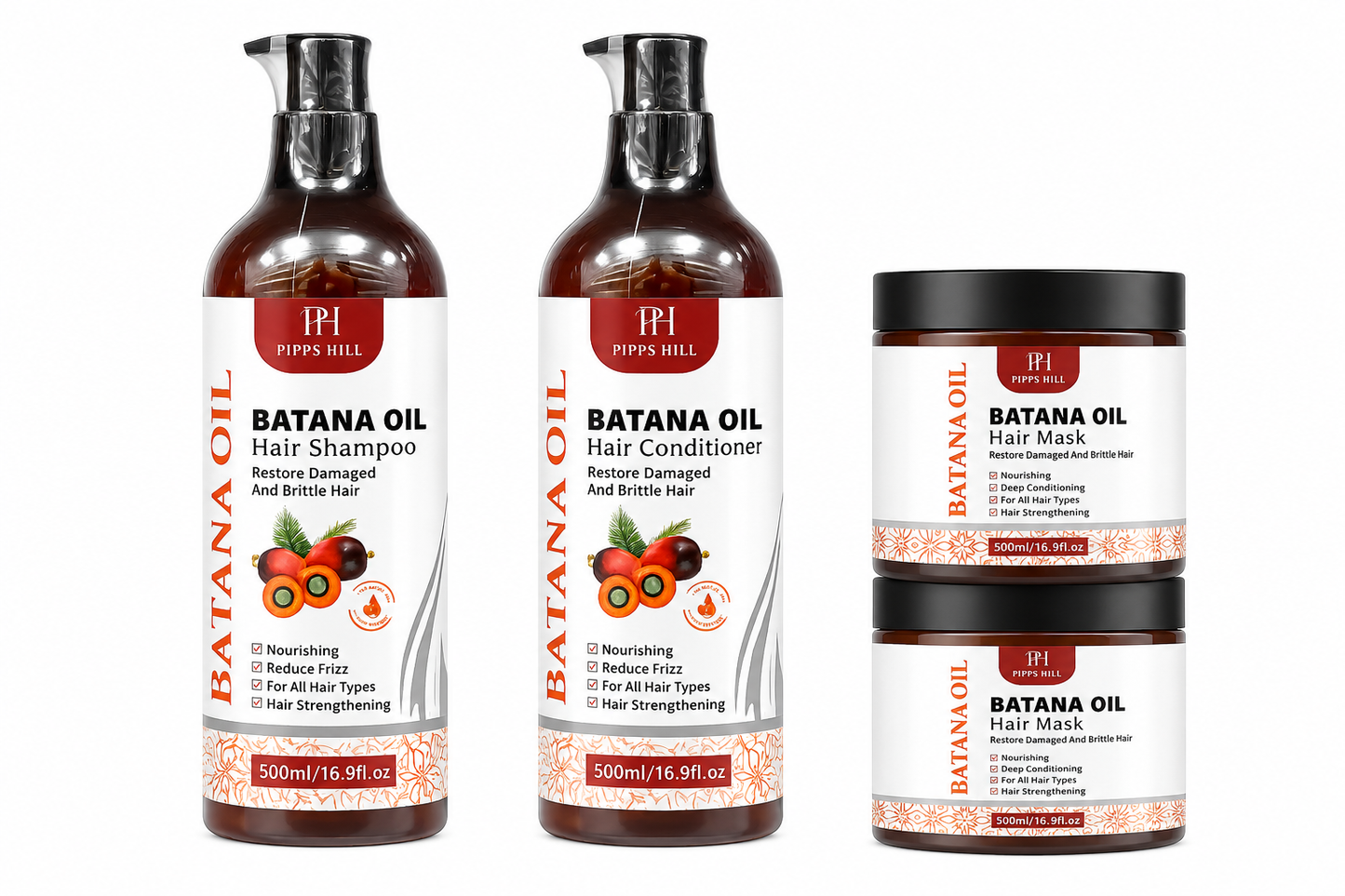 Pipps Hill Batana Oil Hair Shampoo 500ml