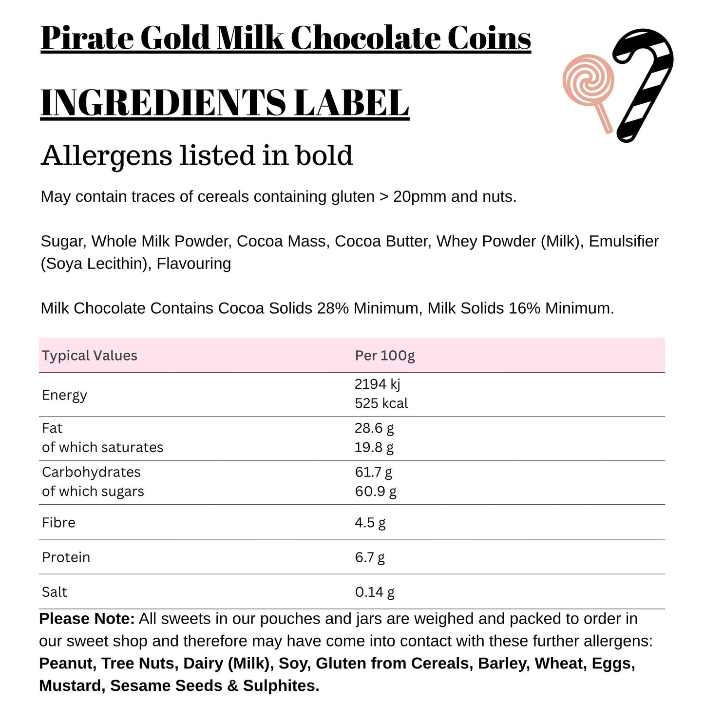 Pirate Gold Milk Chocolate Coins
