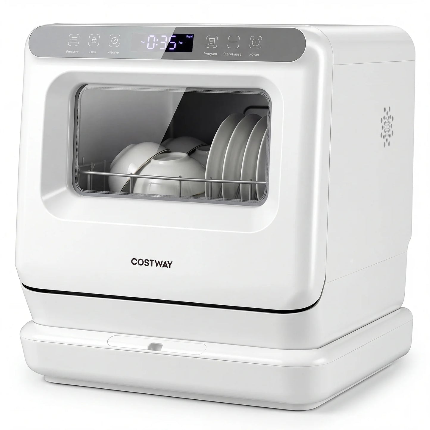 Portable Dishwasher with Preserve Function and 6 Programs