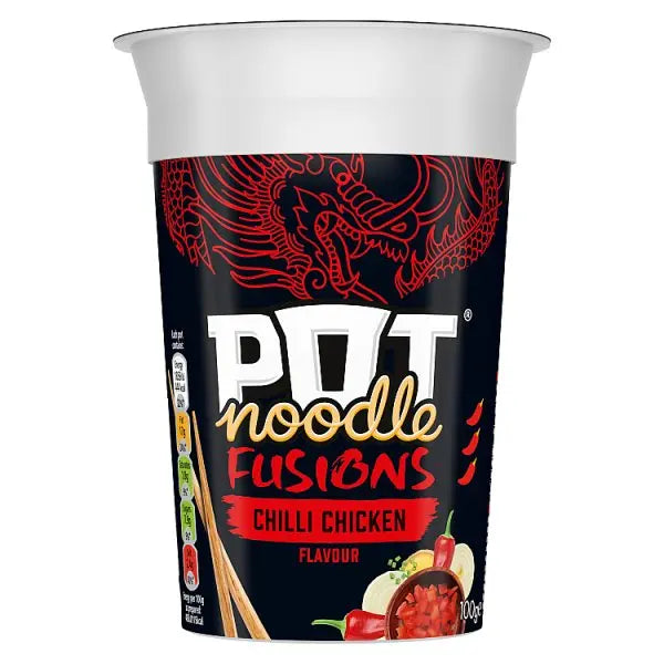 Pot Noodle Fusions Instant Snack Chilli Chicken 100 g (Case of 8)