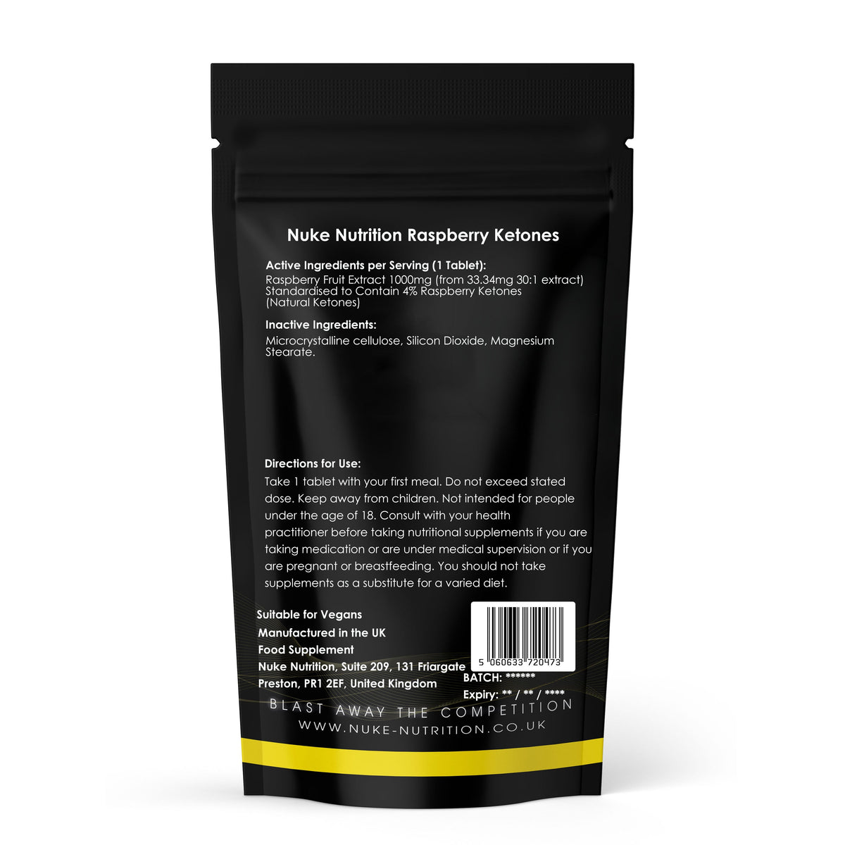 Raspberry Ketones Tablets 1000mg Fruit Extract Contains Natural Ketones High Strength Weight Loss