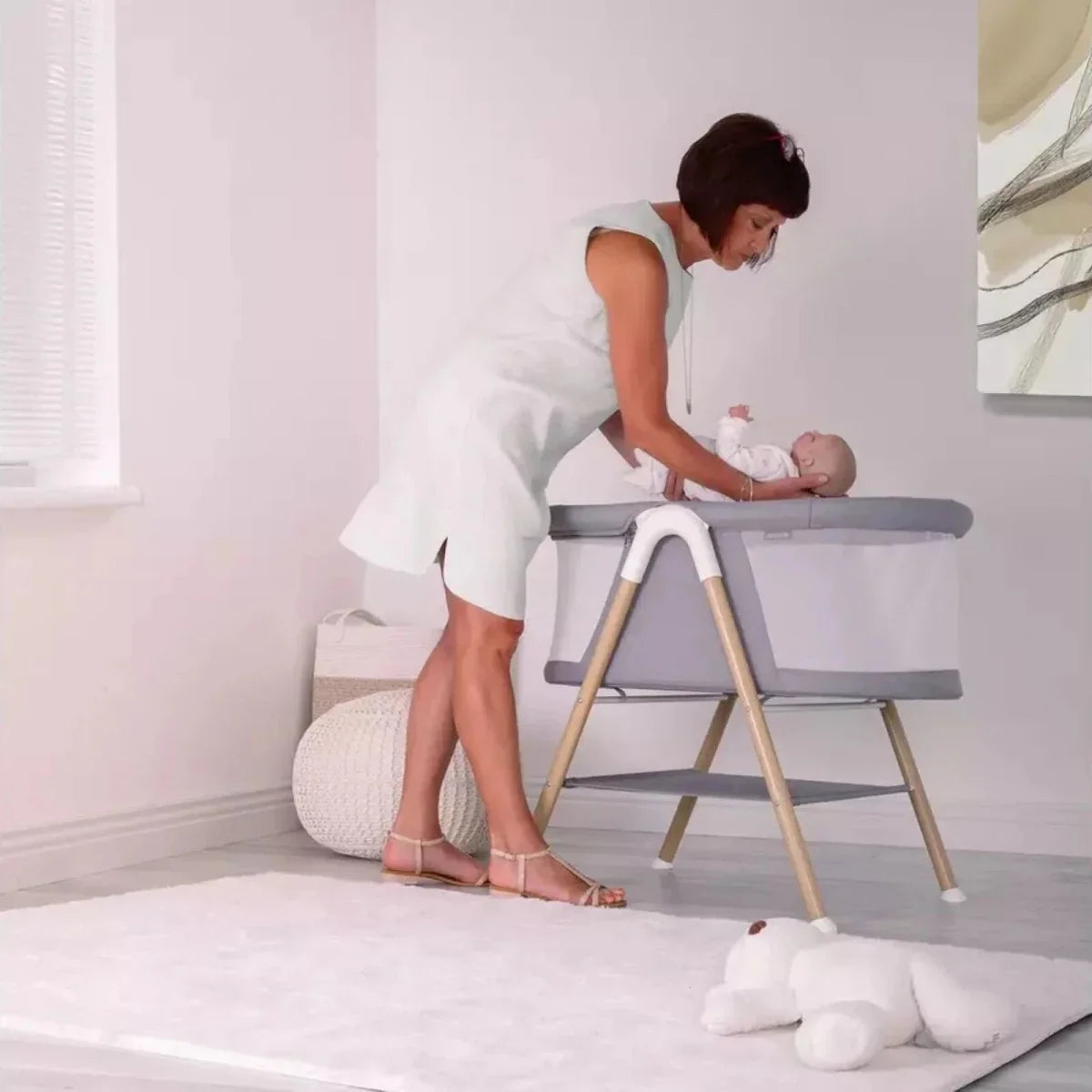 Red Kite Snooze Crib - Grey