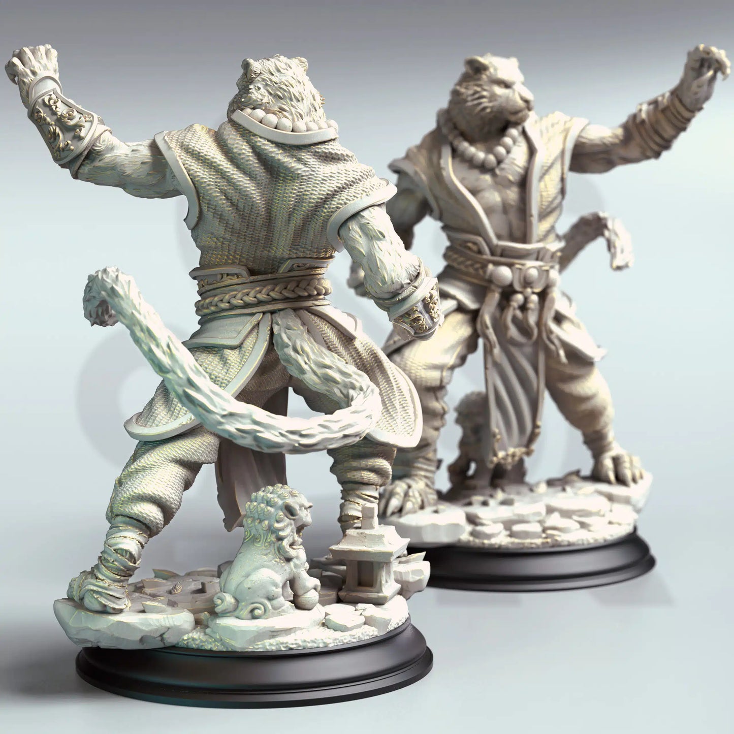 Raiko – Tiger Monk - 3D Printed Monk Miniature