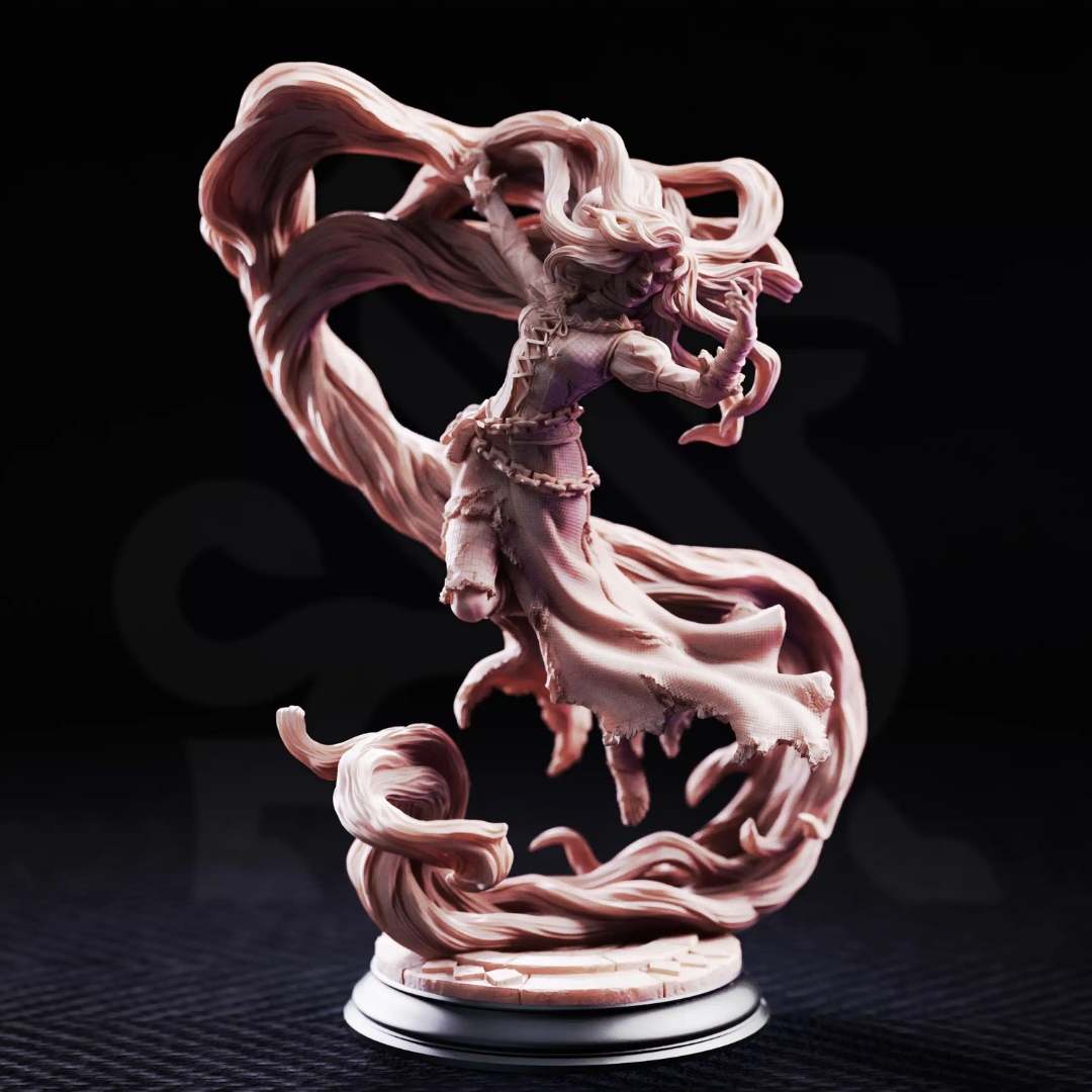 Rapunzel the Mad Broken Princess - 3D Printed Sorcerer Miniature