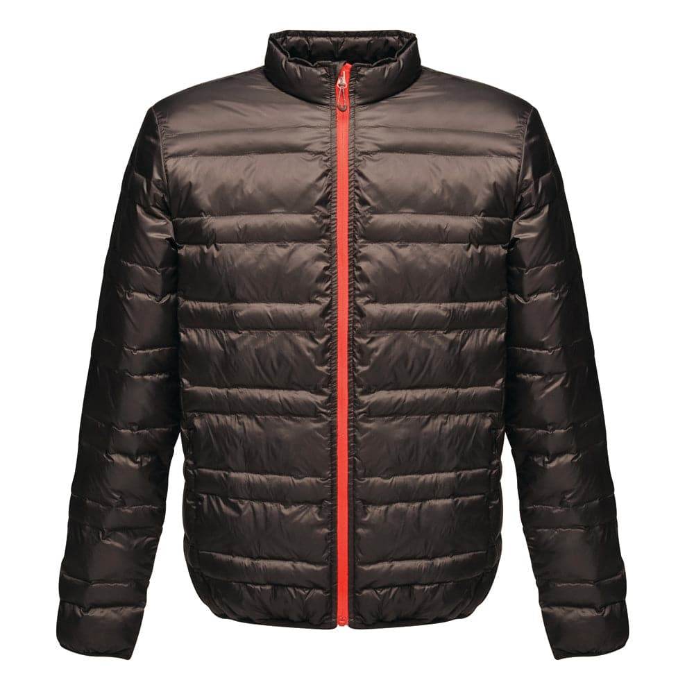 Regatta TRA496 Firedown Down Touch Insulated Work Jacket Black/Red 2XL