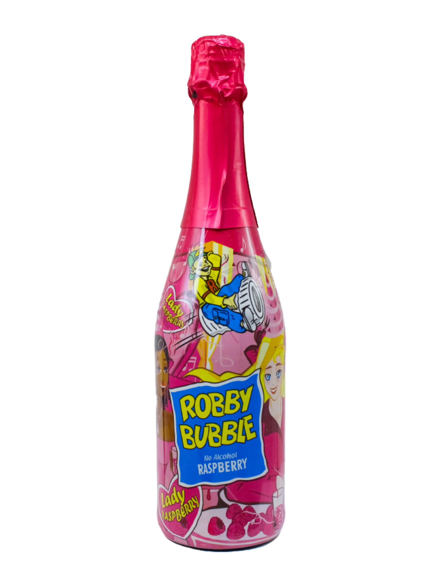 Robby Bubble Raspberry Alcohol Free Kids Champagne 750ml