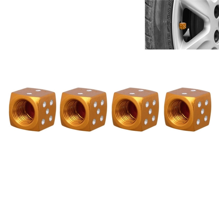 Universal 8mm Dice Style Aluminium Alloy Car Tire Valve Caps, Pack of 4, Dice Style 4, Dice Style, Dice Shape 5, Dice Style 5, Dice Style 5
