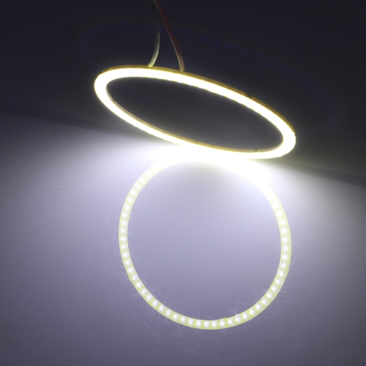 110mm 5W 180LM Angel Eyes Circles Car Headlight COB LED Lights for Vehicles, DC 12-24V, 110mm Blue Light, 110mm White Light