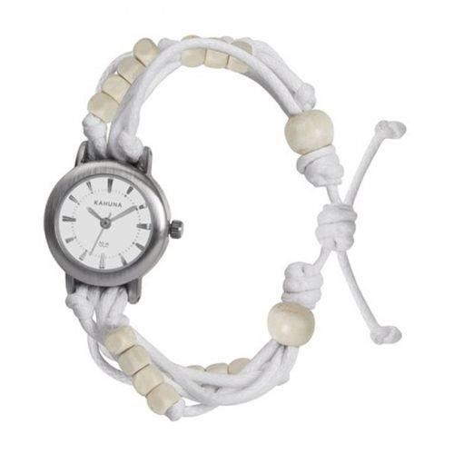 Kahuna Ladies White dial with Fabric Strap Friendship Watch KLF-0001L - CLEARANCE NEEDS RE-BATTERY