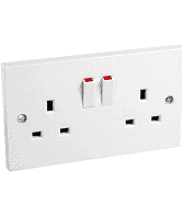 Double Switch Socket 13amp in box
