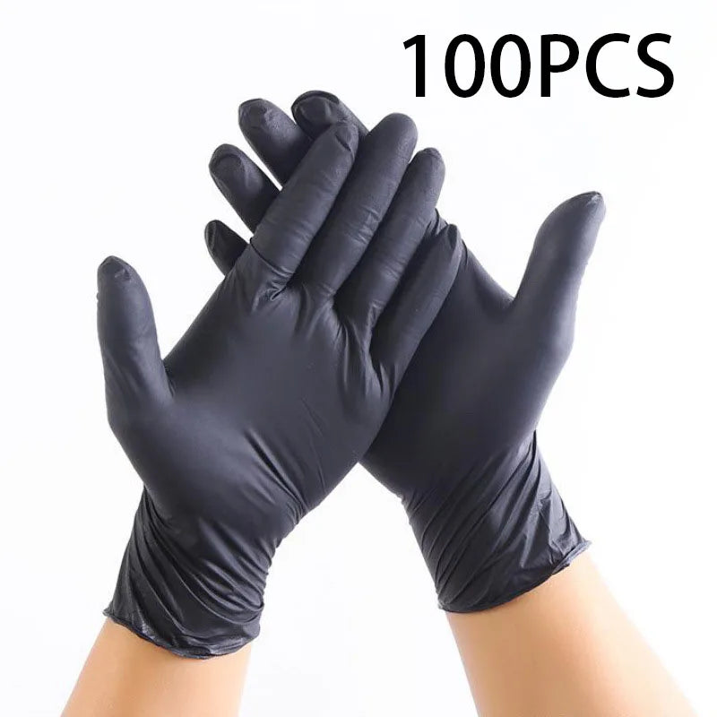 Nitrile Gloves Disposable Thickened Wear Resistant Black Food Household Food Grade Protective Dishwashing Rubber Wholesale Latex