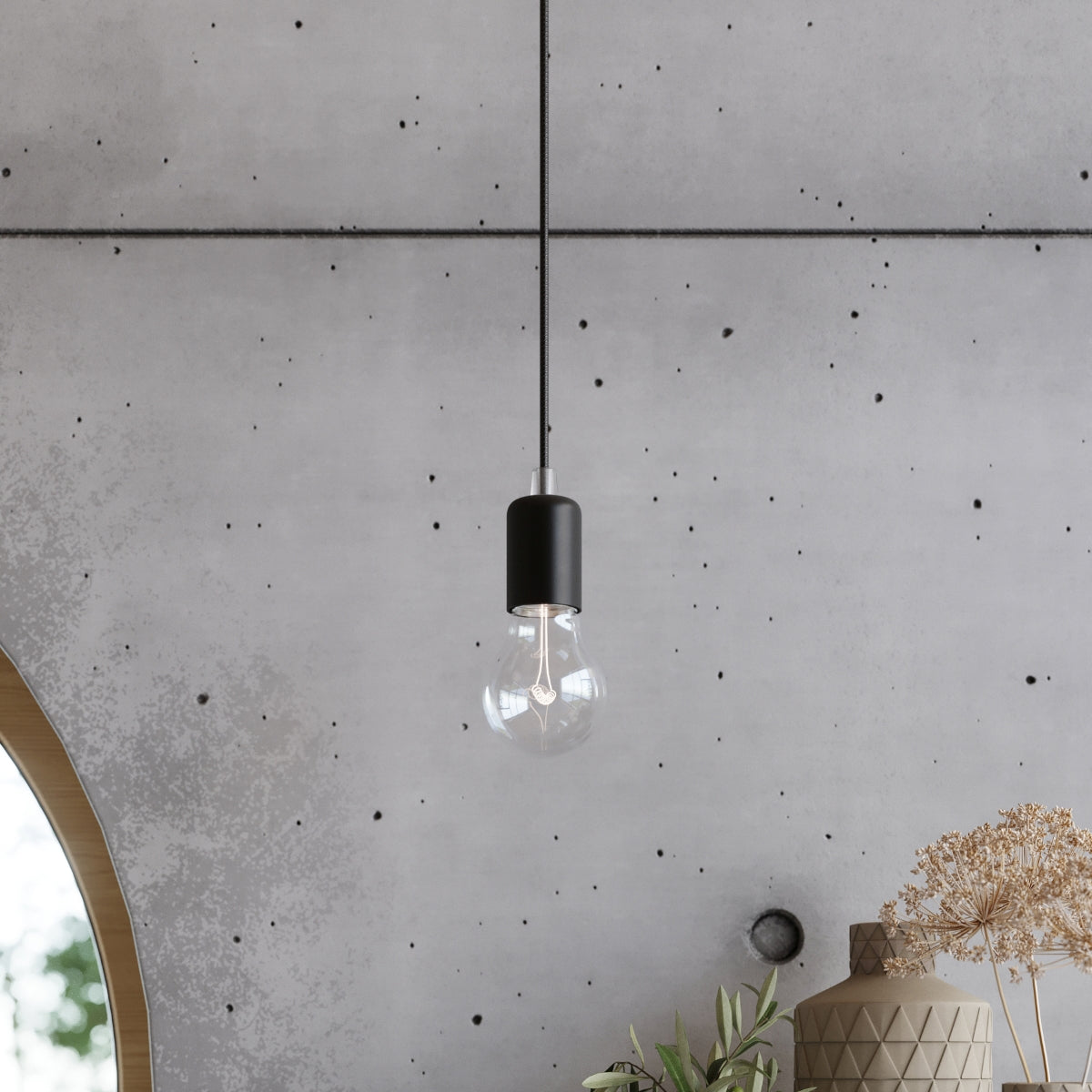 Edison Fabric & Steel Black 7 Light Classic Chandelier