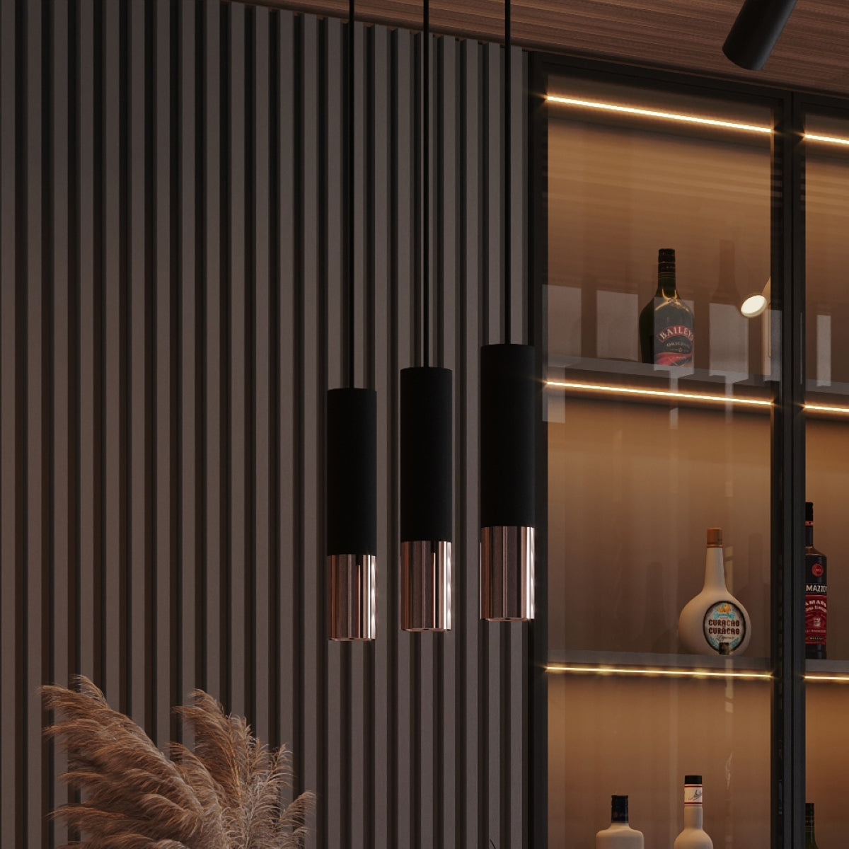 Pendant lamp steel Loopez modern Design GU10