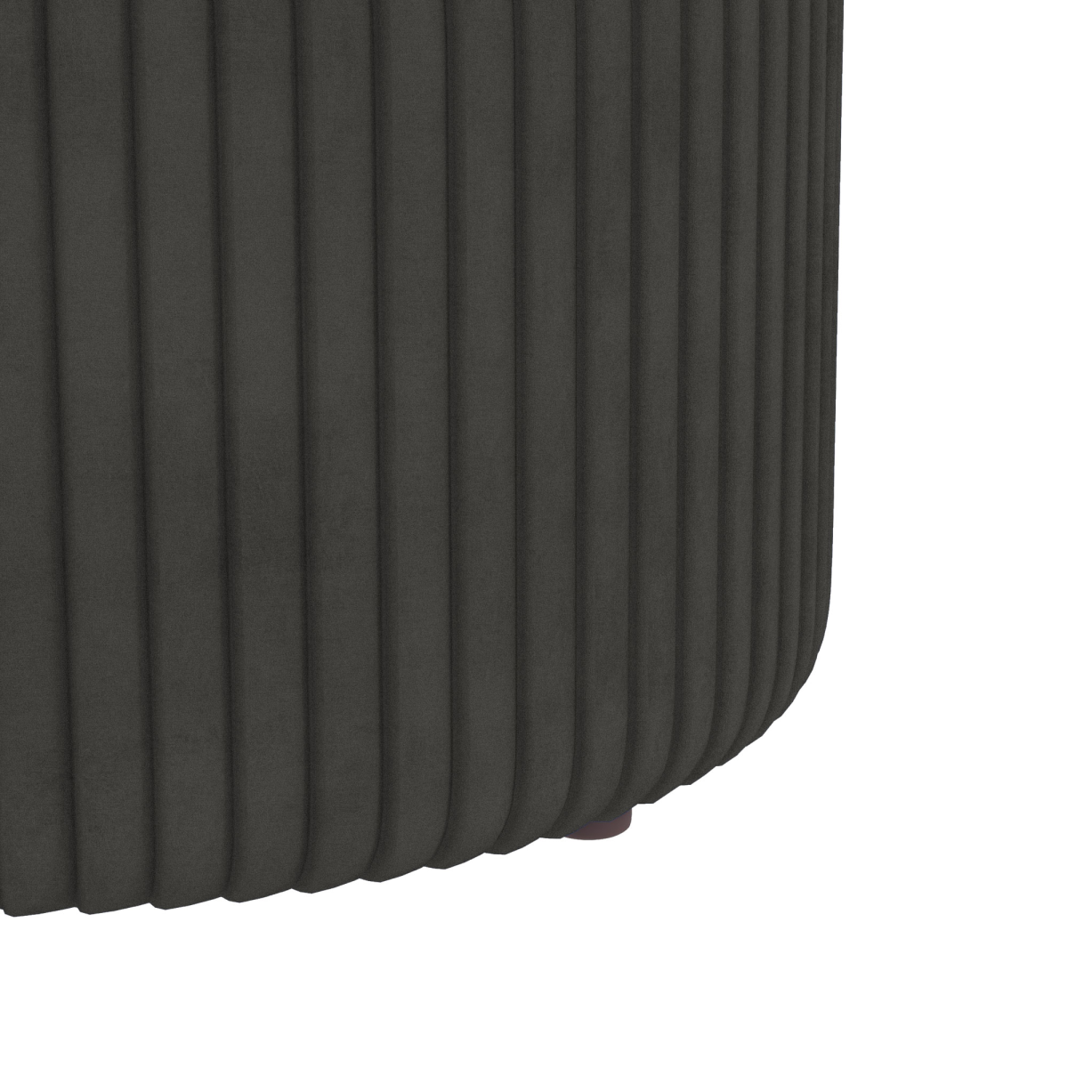 HOMCOM Round Pouffe, Storage Footstool with Cushioned Top
