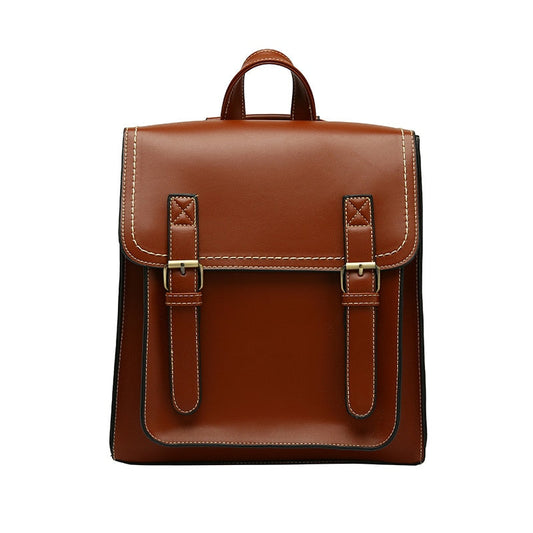 Vintage Backpack Female Pu Leather Bag Backpack Fashion School Bag