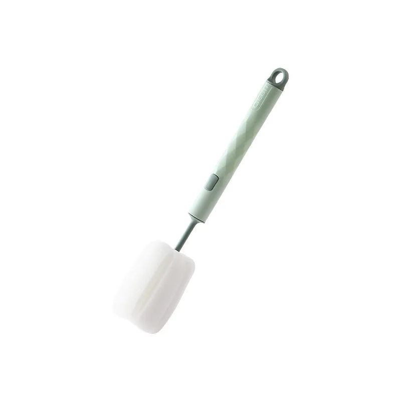 Soft Sponge Cup Brush, Long Handle Sponge Bottle Brush Drink Wineglass Bottle Glass Cup Washing Cleaning Kitchen