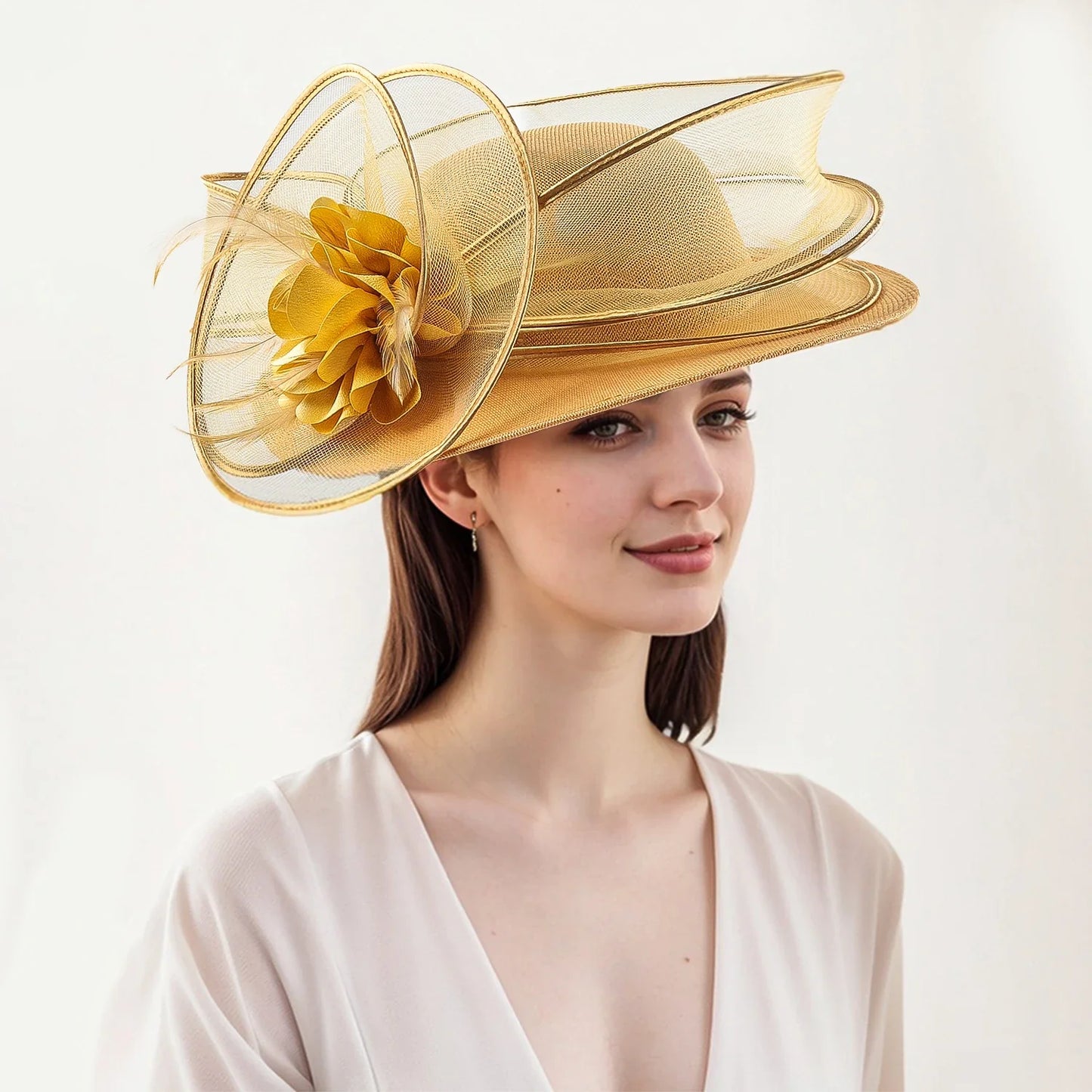 Christmas Sinamay Fascinator Perfect Wedding Hat Unique Derby Party Hat Fashion Church Hats Bride Headband Fascinators for Women