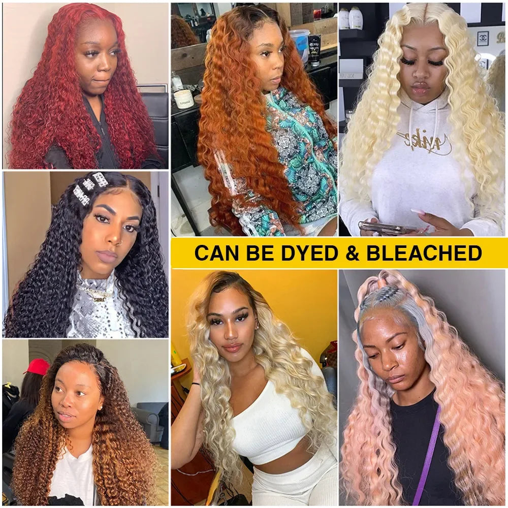 200 Density Full 13x4 13x6 HD Lace Front Wig for Women Remy Human Hair Deep 4x4 Frontal Wig 27#Light Brown Color Glueless