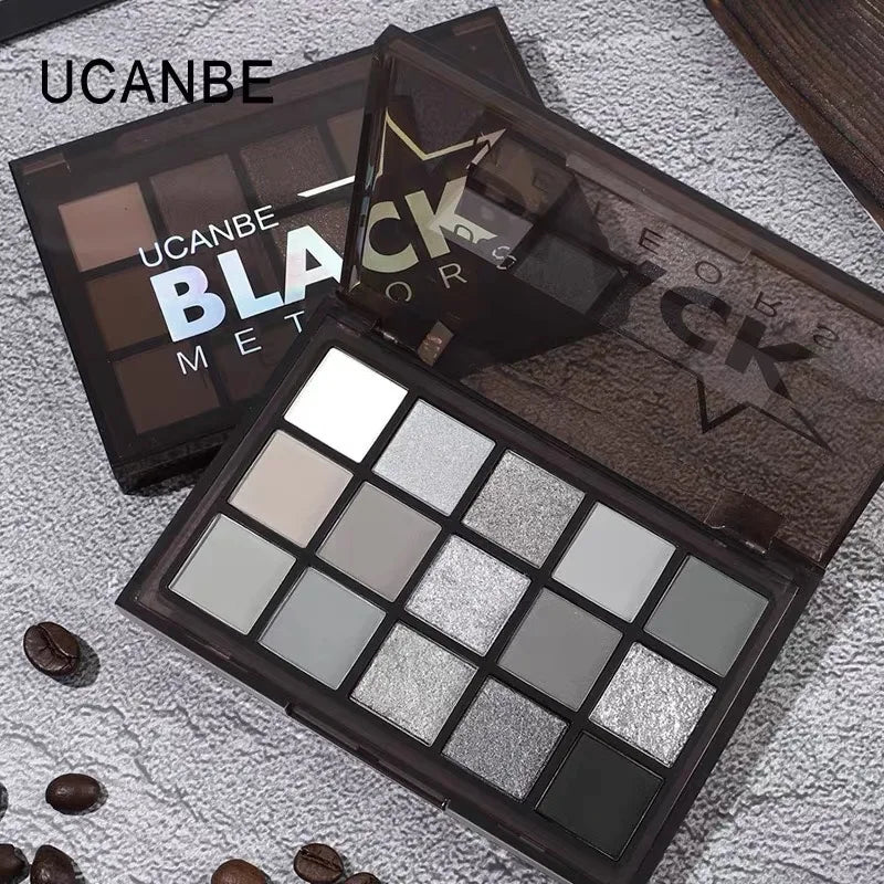 UCANBE 15 Shades Eyeshadow Palette Purple Chameleon Shimmer Glitter Matte Matellic Eye Shadow Makeup Palette Halloween Makeup