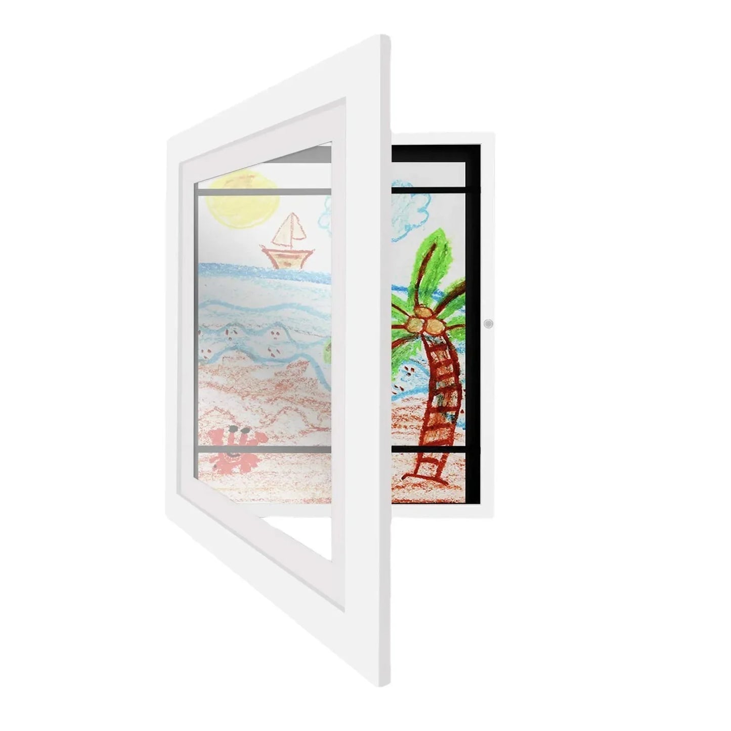Magnetic Kids Art Frame – Front-Opening Display for Drawings & Photos