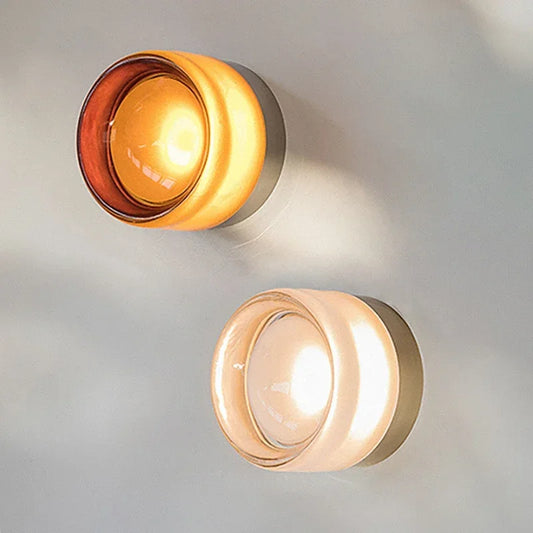 Modern Jelly LED Wall Lamp – Round Glass Wall Light
