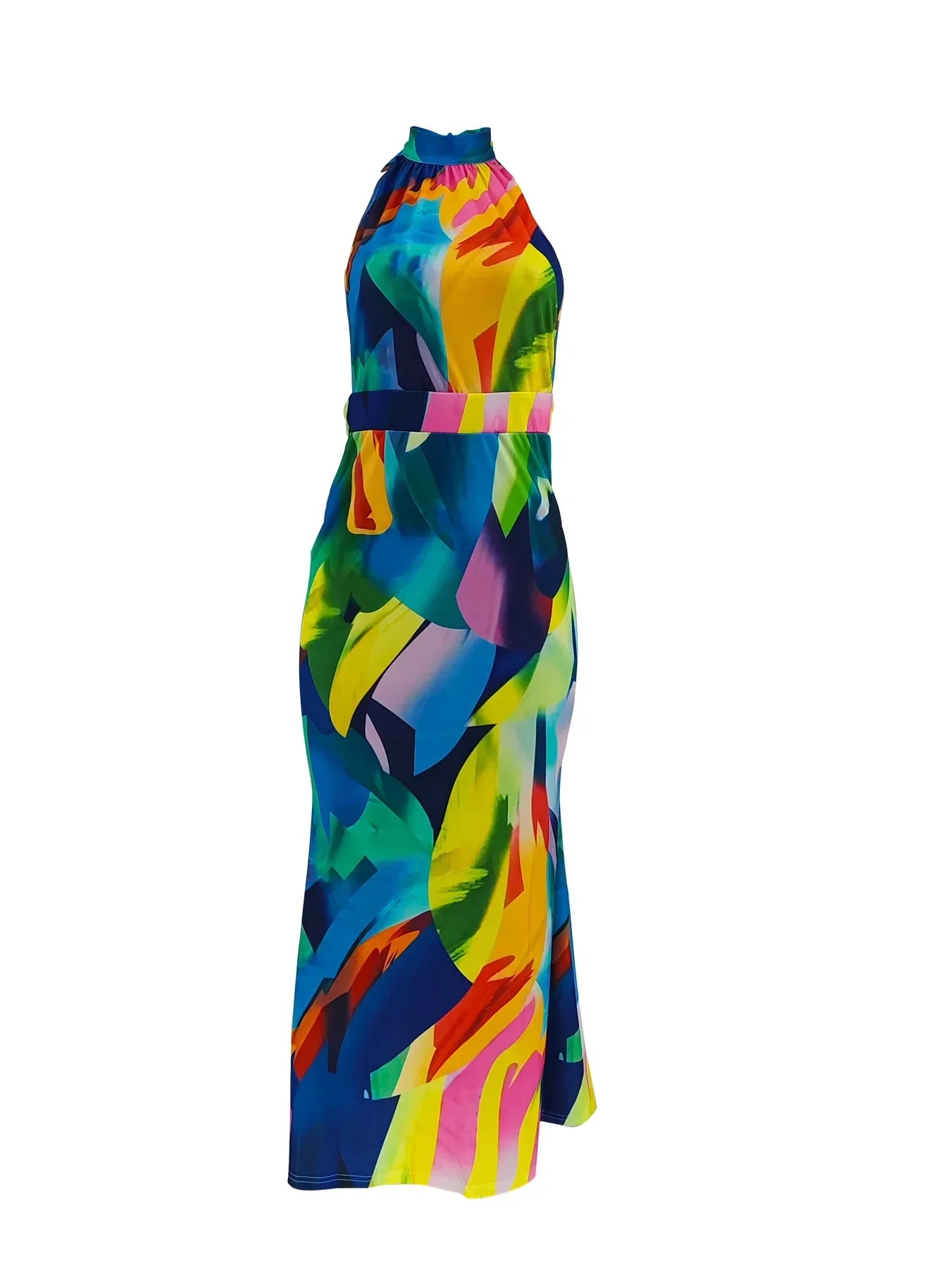 31337 New Women's Clothing European Style Halter Neck Dress Sleeveless Vestido Unique Amazon Best Seller Fashionable Dress