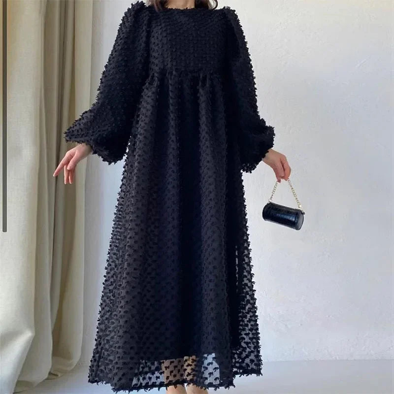 Women White Maxi Dress Party Vestidos Lantern Sleeve Sexy The Middle East Beach Elegant Summer New Long Dresses Prom Dress