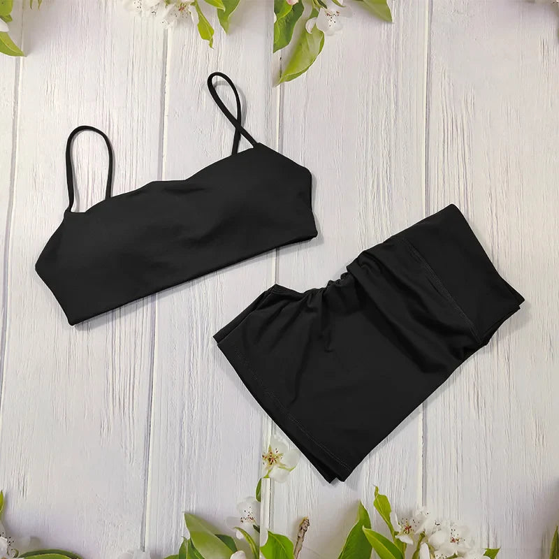 Butt Lifting Sports Set Shorts Gym Exercise Clothes Women's Yoga Suit For Fitness Short and Underwear Training Workout Tracksuit