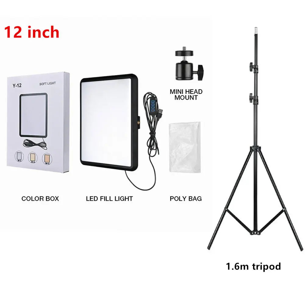 New 8/12inch LED Video Light Panel