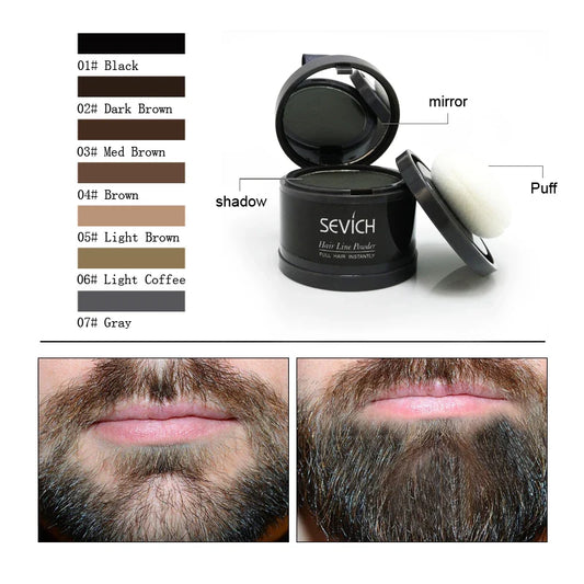 Sevich Beard Filler Powder – Waterproof Shadow & Root Cover-Up for Men