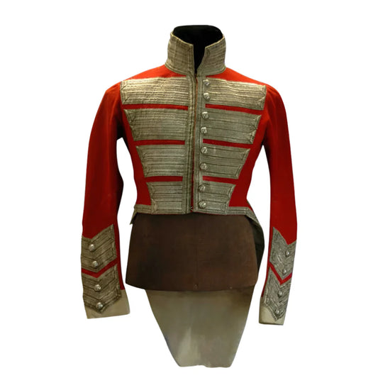 19th Century Red Military Tailcoat – Men’s Victorian Ball & Wedding Coat Costume