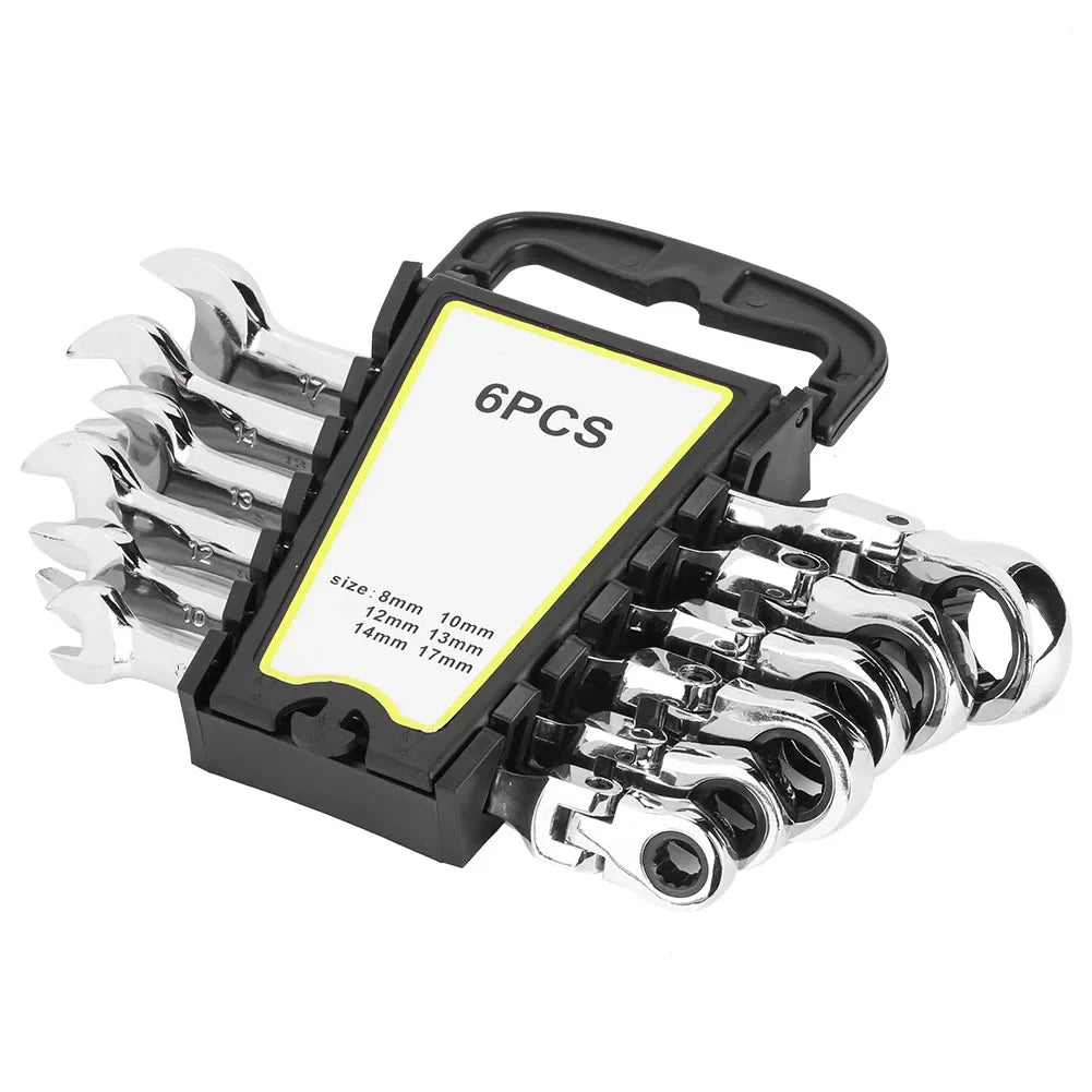 Flexible Multi functional Ratchet Conination Spanner Wrench 8-17mm Repair Tools Set Spanner Combination Wrench Set