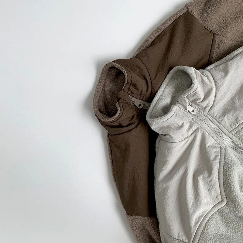 Kids Fleece Half-Zip Pullover - Unisex Winter Hoodie