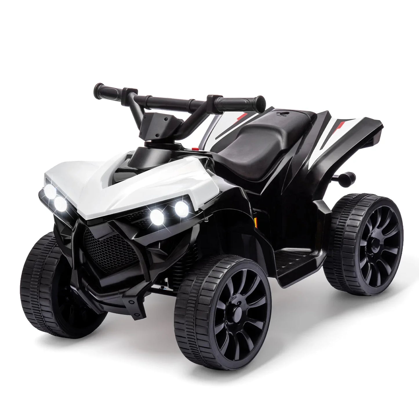 AIYAPLAY 6V Kids Electric ATV Quad Ride-On Car with Music, LED Headlights & Robust Frame - Ages 3-8 Boys & Girls