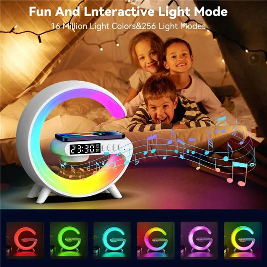 Wireless Charger Pad & Night Light Lamp Alarm Clock