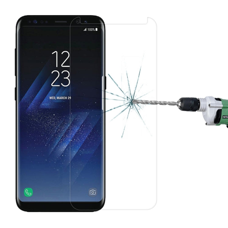 Case Friendly Screen Curved Tempered Glass Film For Galaxy S8 / G950, For Galaxy S8 Black Frame, Galaxy S8 3D