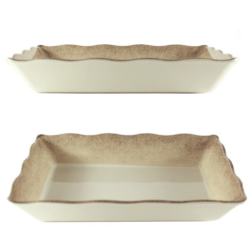 Jazz Square Melamine Triangular Tray 350mm x 240mm with Crackle Finished Border