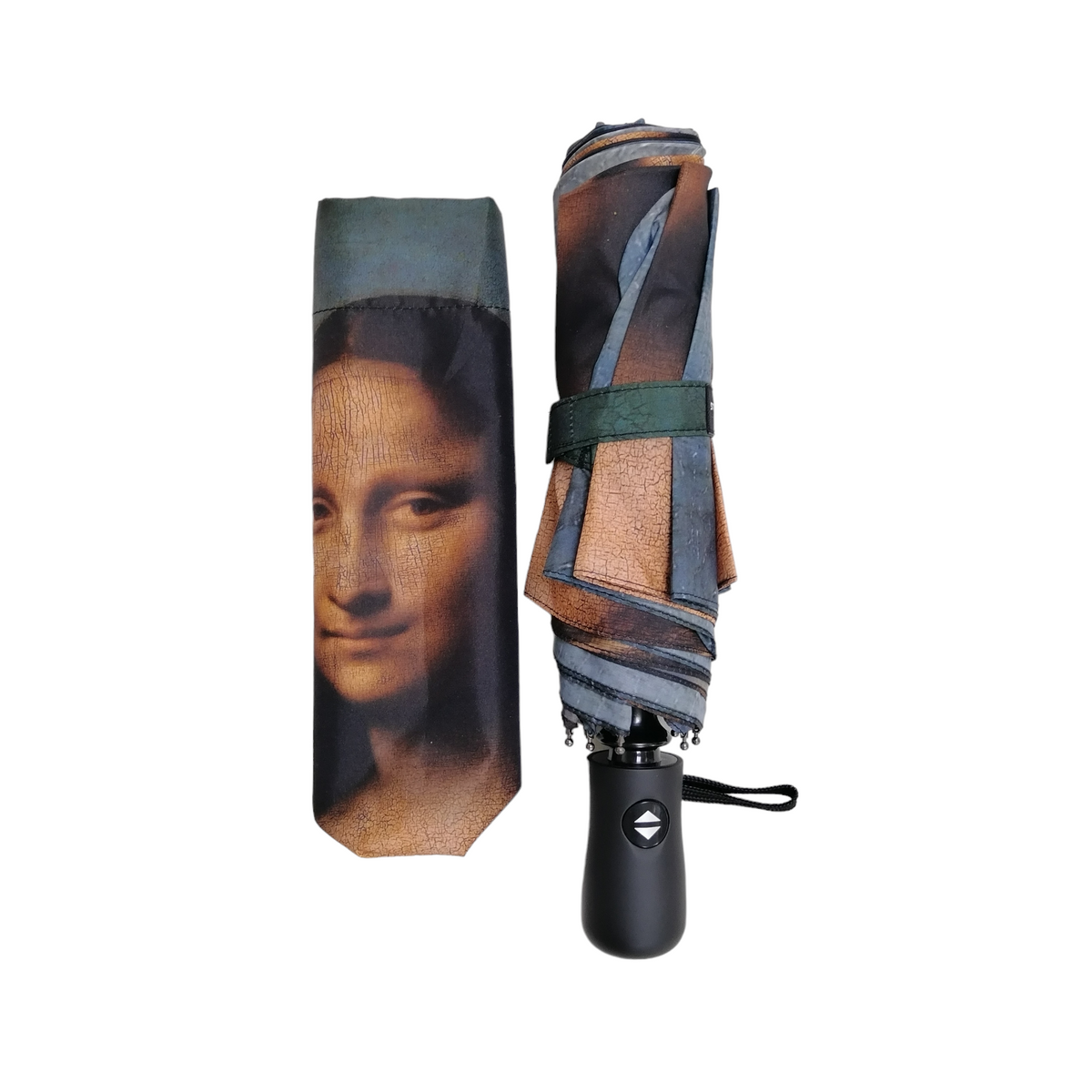StormKing Art Collection De Vinci Moan Lisa Folding Umbrella by Soake