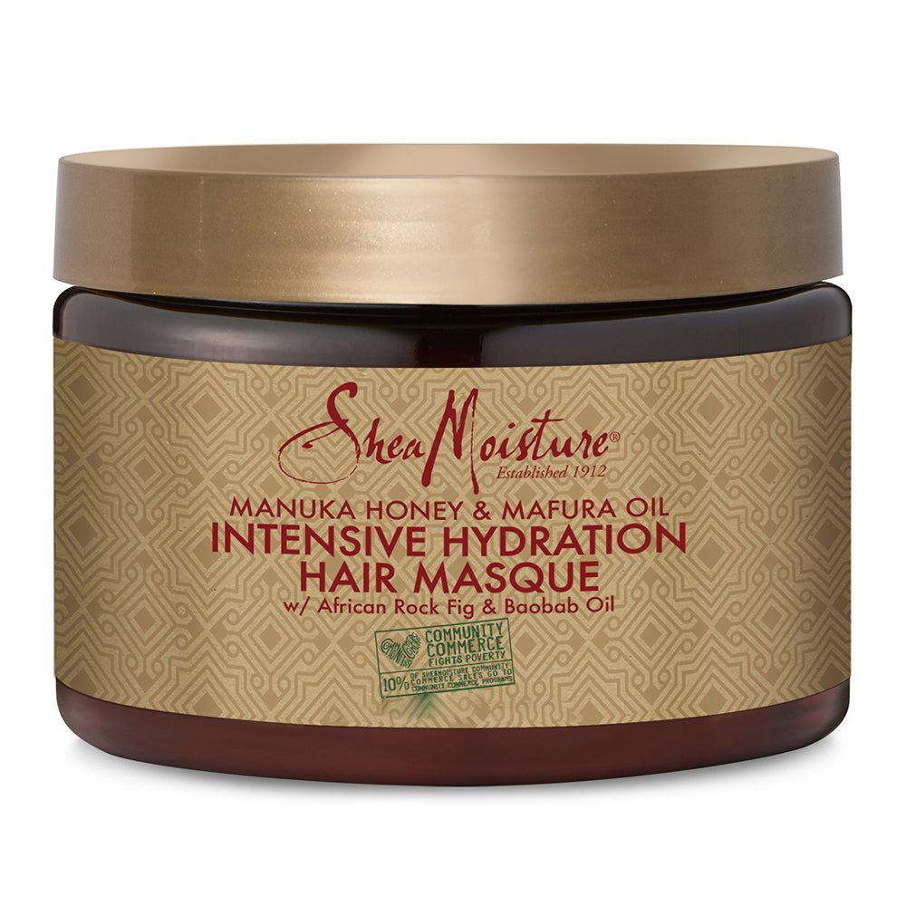 Shea Moisture Manuka Honey & Mafura Oil Intensive Hydration Hair Masque 11.5 oz / 340 ml - For Dry, Damaged Natural Curls