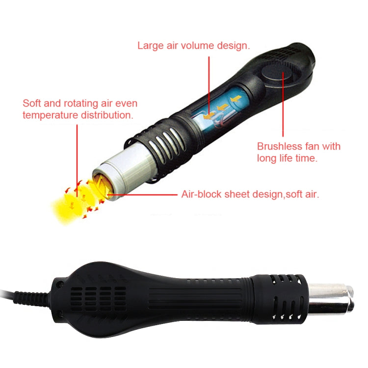 Kaisi K-858D SMD Hot-Air Soldering Station LED Digital Display Support Controllable Temperature for Desoldering + Air Nozzles, US Plug