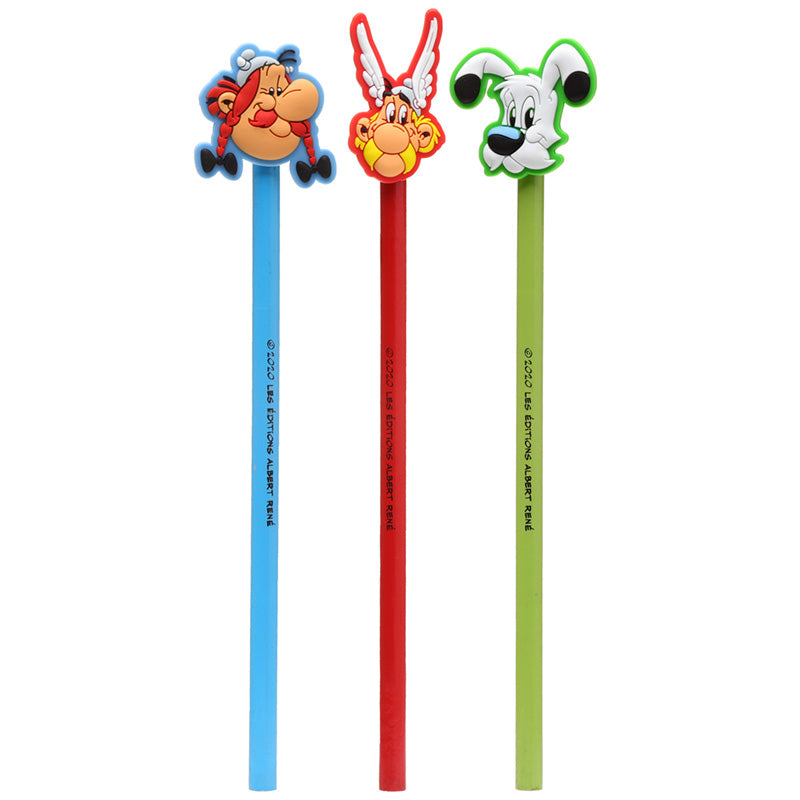 Pencil with PVC Topper - Asterix, Obelix & Idefix (Dogmatix)