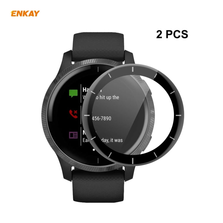 2 PCS ENKAY Hat-Prince 3D Full Screen Soft PC Edge + PMMA HD Screen Protector Film, For Venu 2 / Vivoactive 4 45mm (2 PCS), For Garmin Venu 2S / Vivoactive 4S 40mm (2 PCS), For Redmi Watch (2 PCS), For Huawei B6 (2 PCS)