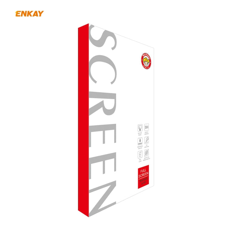 For OnePlus 9R 2 PCS ENKAY Hat-Prince Anti-drop Full Glue Tempered Glass Full Screen Film Anti-fall Protector