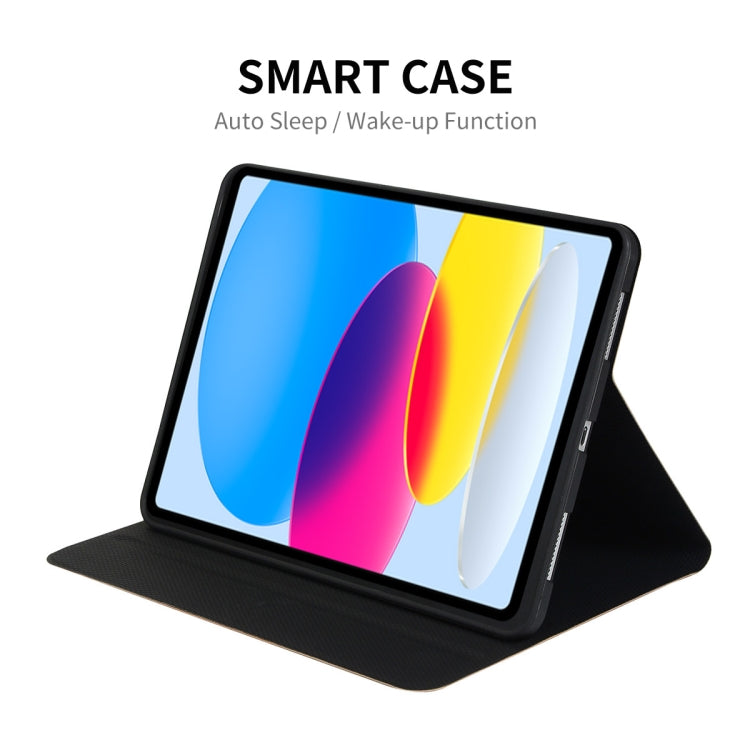 For iPad 2025 / 2022 ENKAY PC Back Cover Smart Leather Tablet Case with Pen Slot & Holder(Dark Blue)